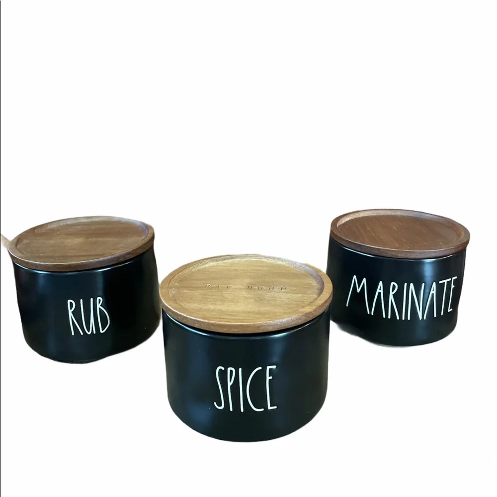 NEW Rae Dunn SPICE, MARINATE, RUB Cellar Trio